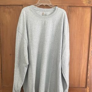 Carhartt Heather Ivory Gray Long Sleeve Signature Tee Shirt 2XL